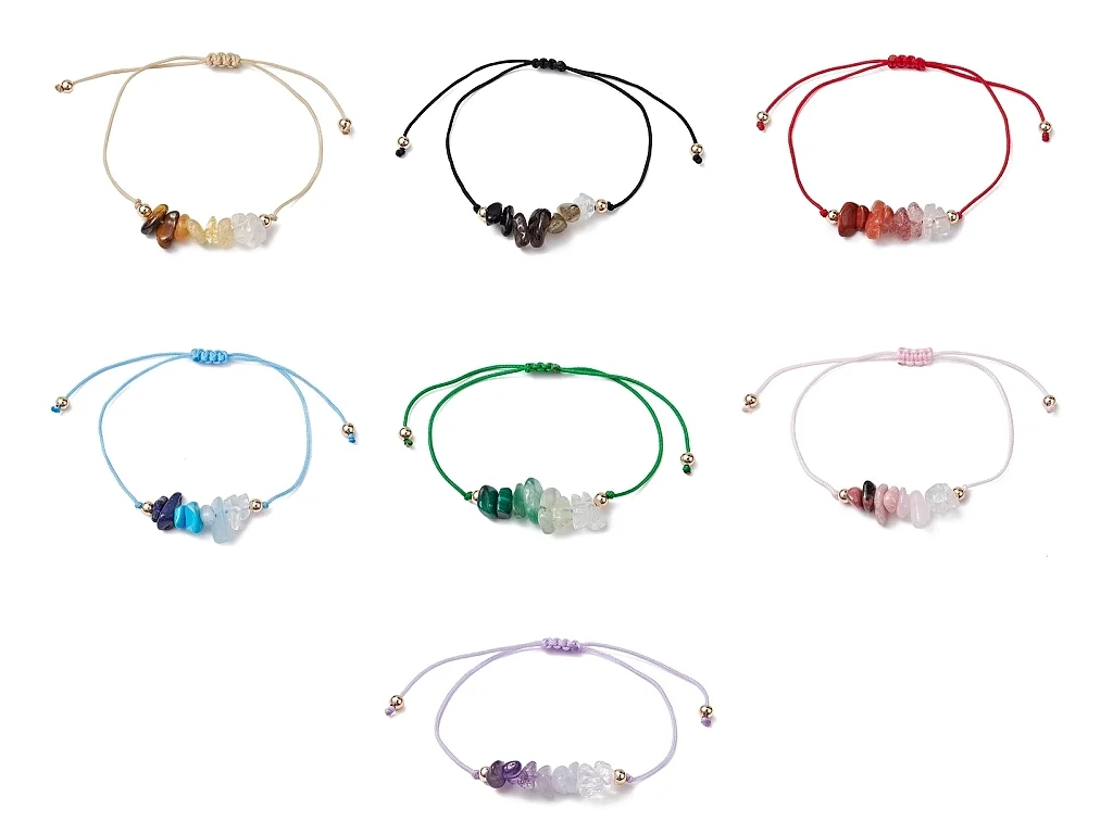 Set náramků Shamballa mix čaker 7 ks